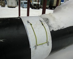 Термостойкий пояс (ТП) для защиты изоляционного покрытия труб в околошовной зоне в процессе их сварки